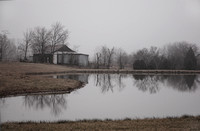 0284-IN "Indiana Barn in Fog"